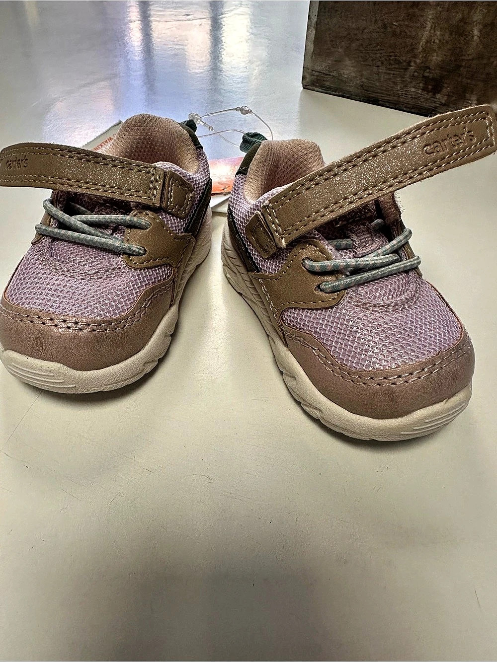 carter's Every Step First Walker Casual Sneakers Pink & Brown Baby US 5